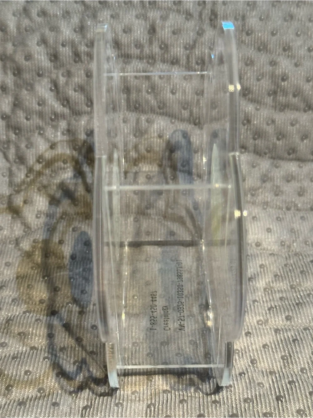 Clear Flower-Shaped Acrylic Organizer with Yellow Accent. NWOT